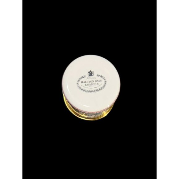 Vintage Halcyon Days Victorian Dolls Enamel Canister Pill Box Bilston & Batterse - Picture 3 of 5